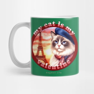 My French Valentine Cat Ragdoll Life 1DR Mug